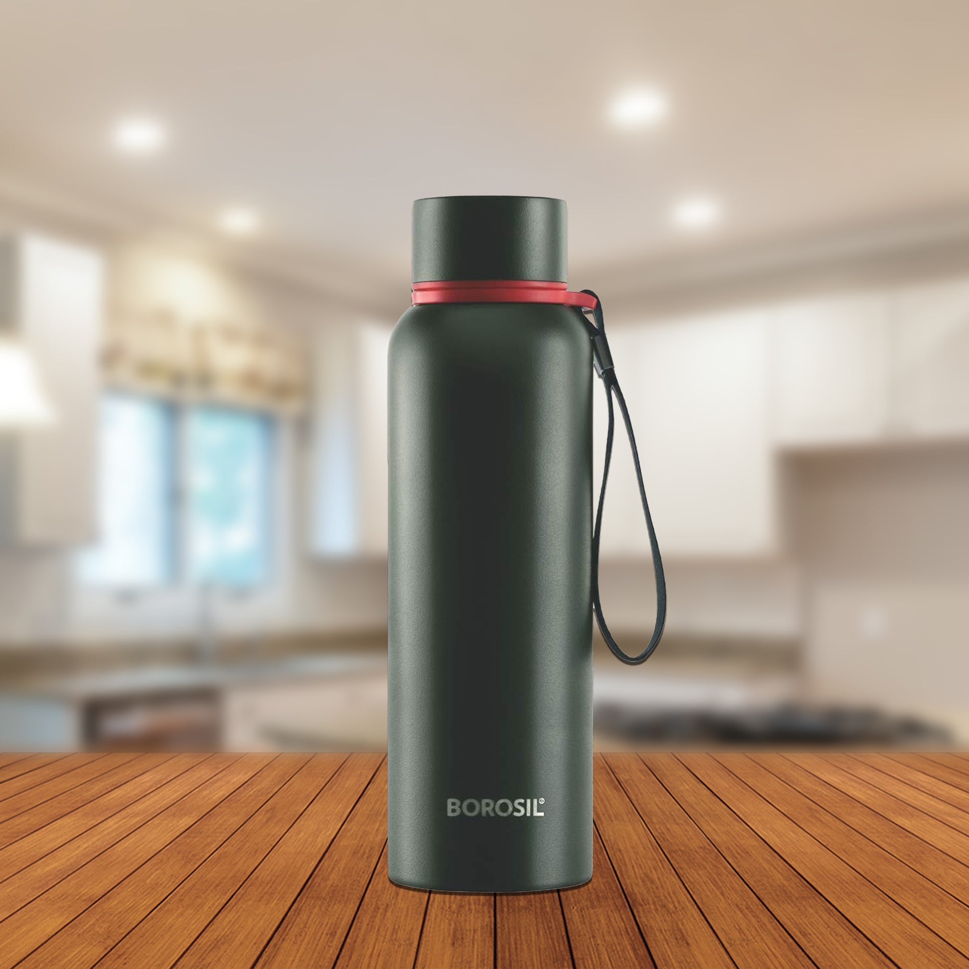 Borosil - Hydra Trek Thermosteel Bottle 850ML Green - Ghar Sajawat