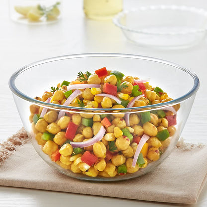 Borosil - Mixing Bowl Microwave Safe Borosilicate Glass 2.5 Ltr Transparent - Ghar Sajawat