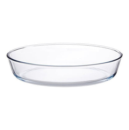 Borosil - Oval Dish Microwave Safe Borosilicate Glass 2.2 Ltr Transparent - Ghar Sajawat