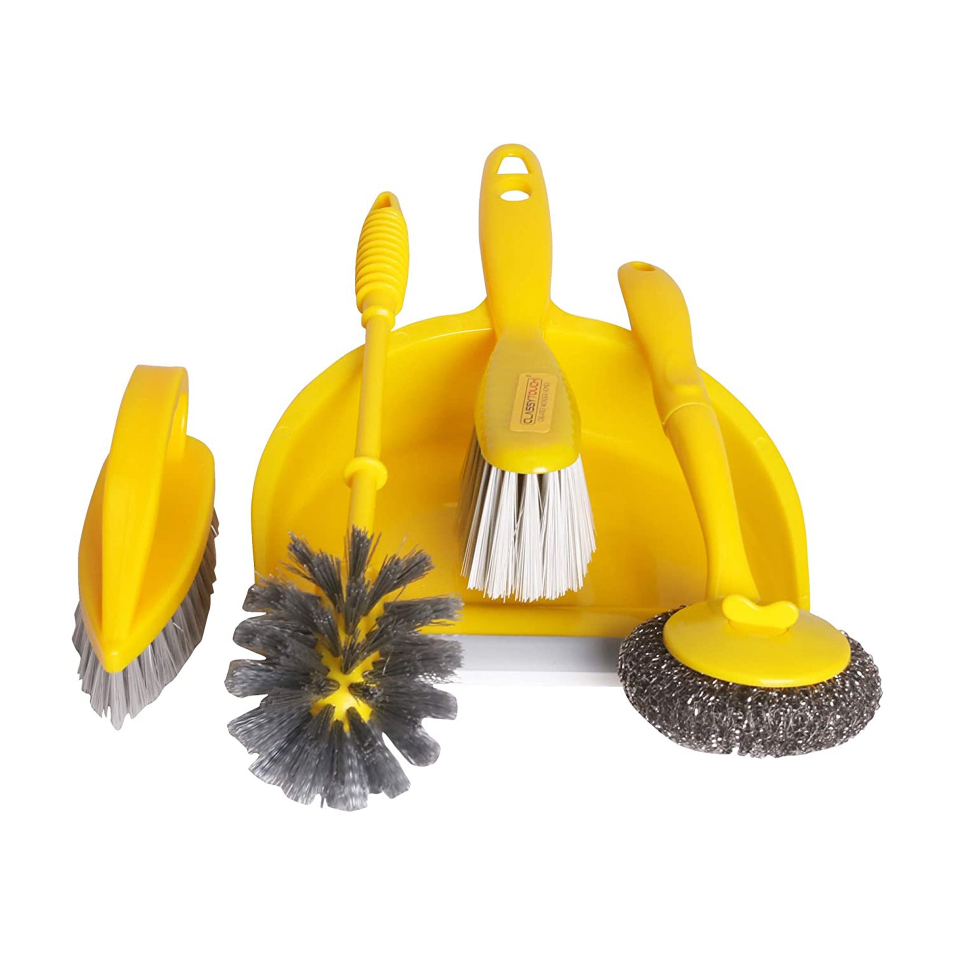 Classy Touch - Dustpan Set (Ct-0158) Yellow - Ghar Sajawat