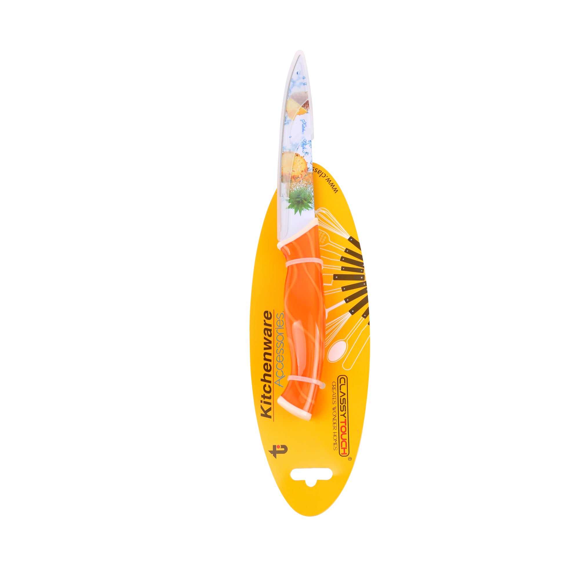 Classy Touch - Kitchen Knife Stainless Steel Orange - Ghar Sajawat