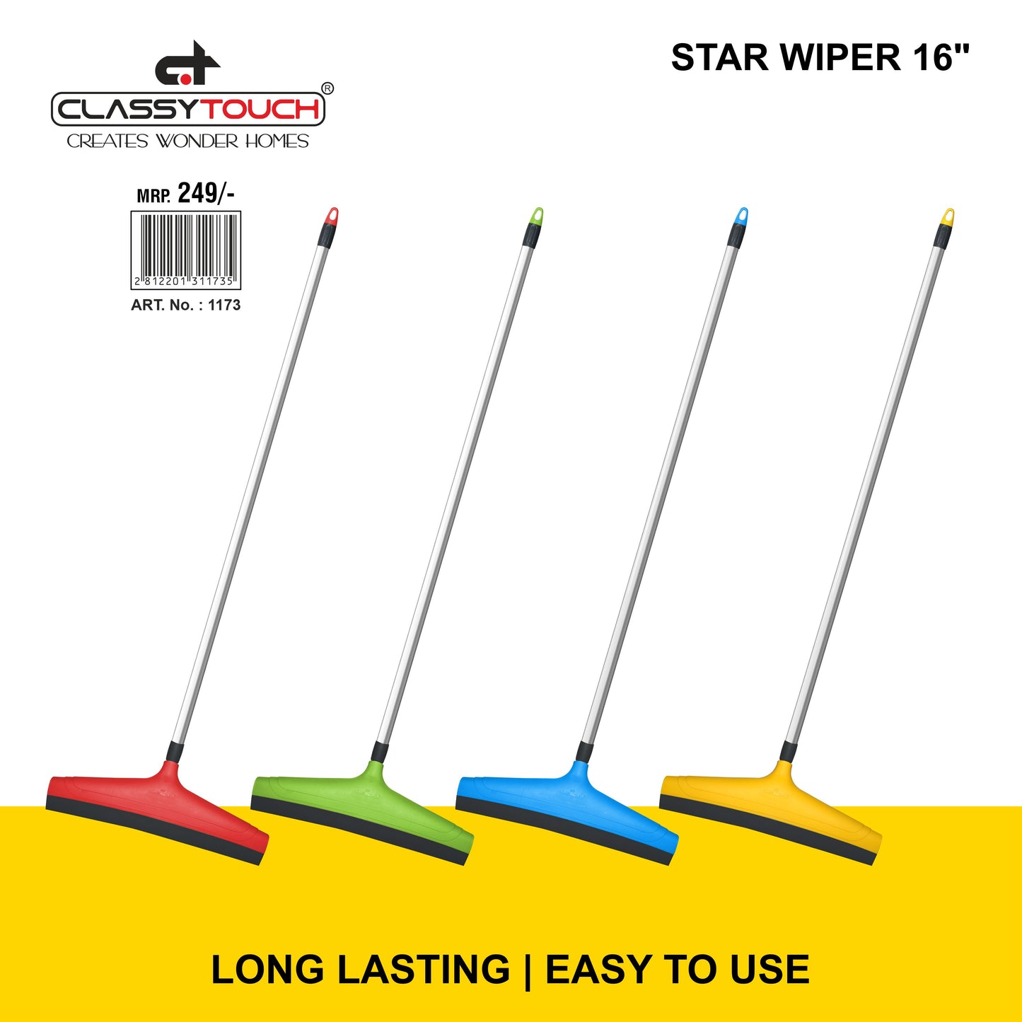 Classy Touch - Star Wiper 16" (Ct-1173) Yellow - Ghar Sajawat