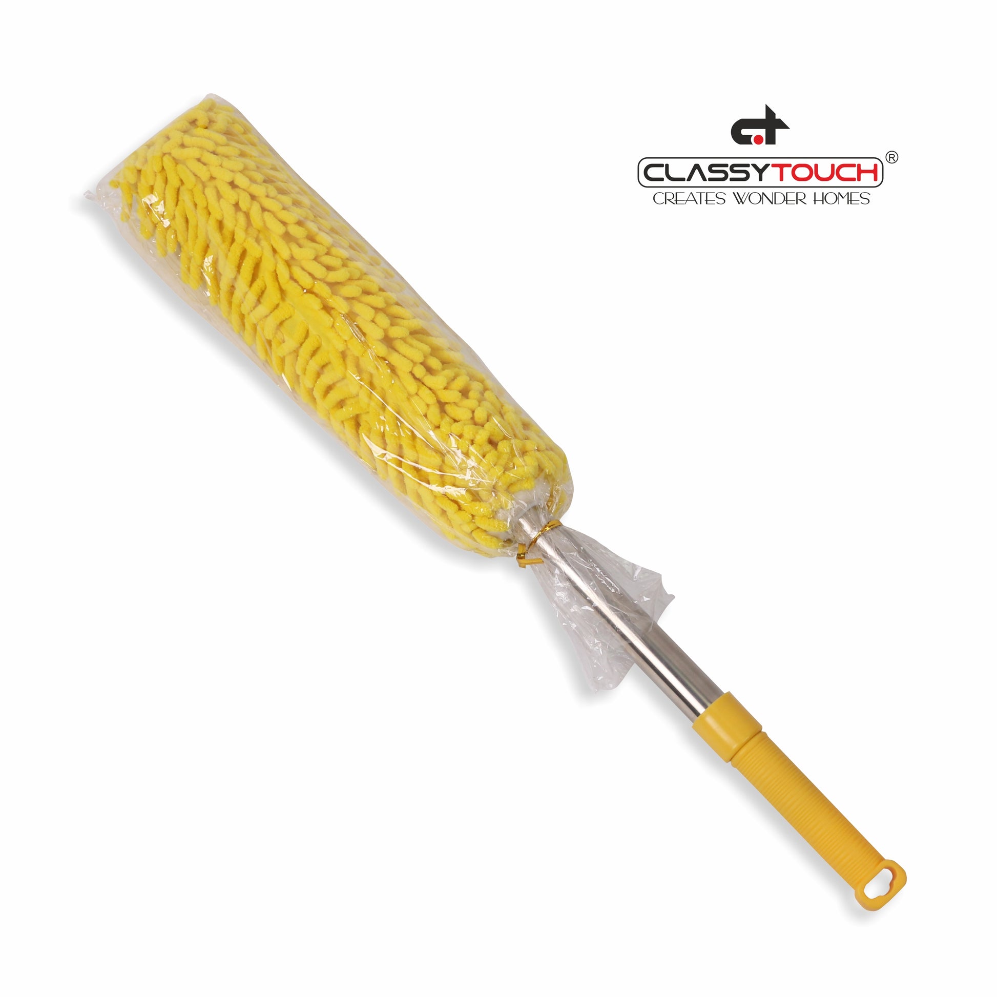 Classy Touch - Telescopic Duster (Ct-0563) Yellow - Ghar Sajawat