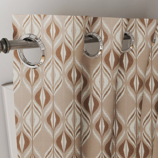 Curtain Street - AV Jaqauard Polka Dot Curtain (07) Beige