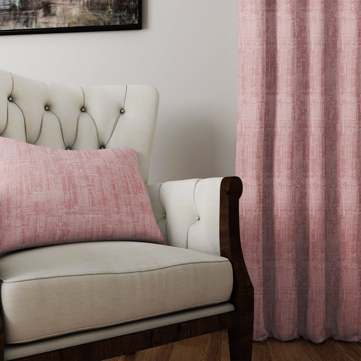 Curtain Street - Cameo Texture Curtain (00002-045) Pink