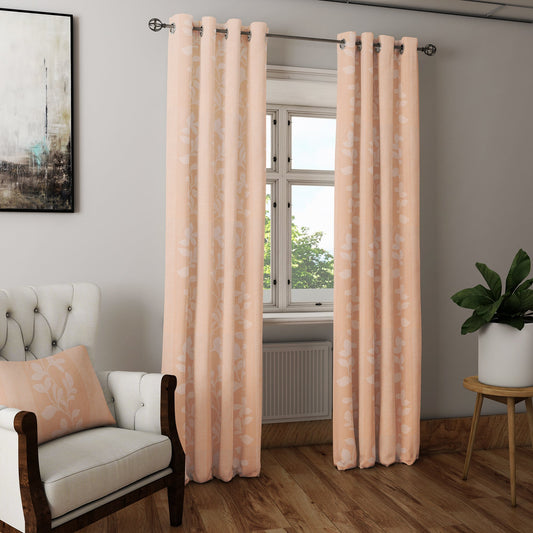 Curtain Street - Candy Leaf Curtain (05101-013) Cream