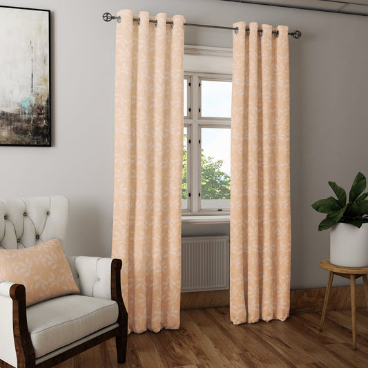 Curtain Street - Candy Leaf Curtain (05109-013) Cream