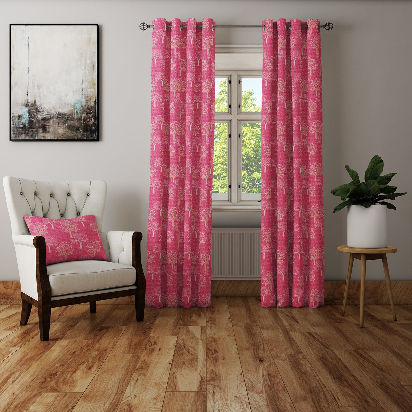 Curtain Street - Heavy Print 101 Pink