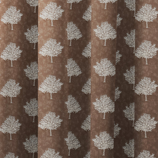 Curtain Street - Radiance Damask Tree Curtain (00101-005) Coffee
