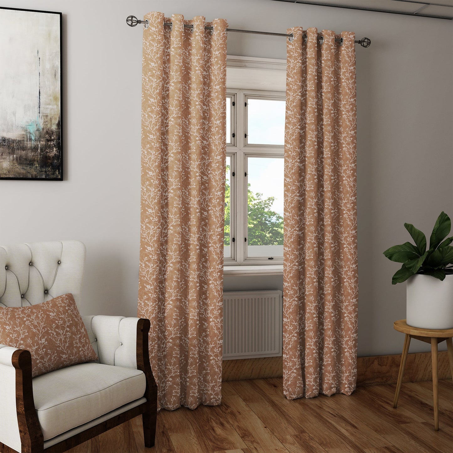 Curtain Street - Radiance Tree Bush Curtain (00102-004) Beige