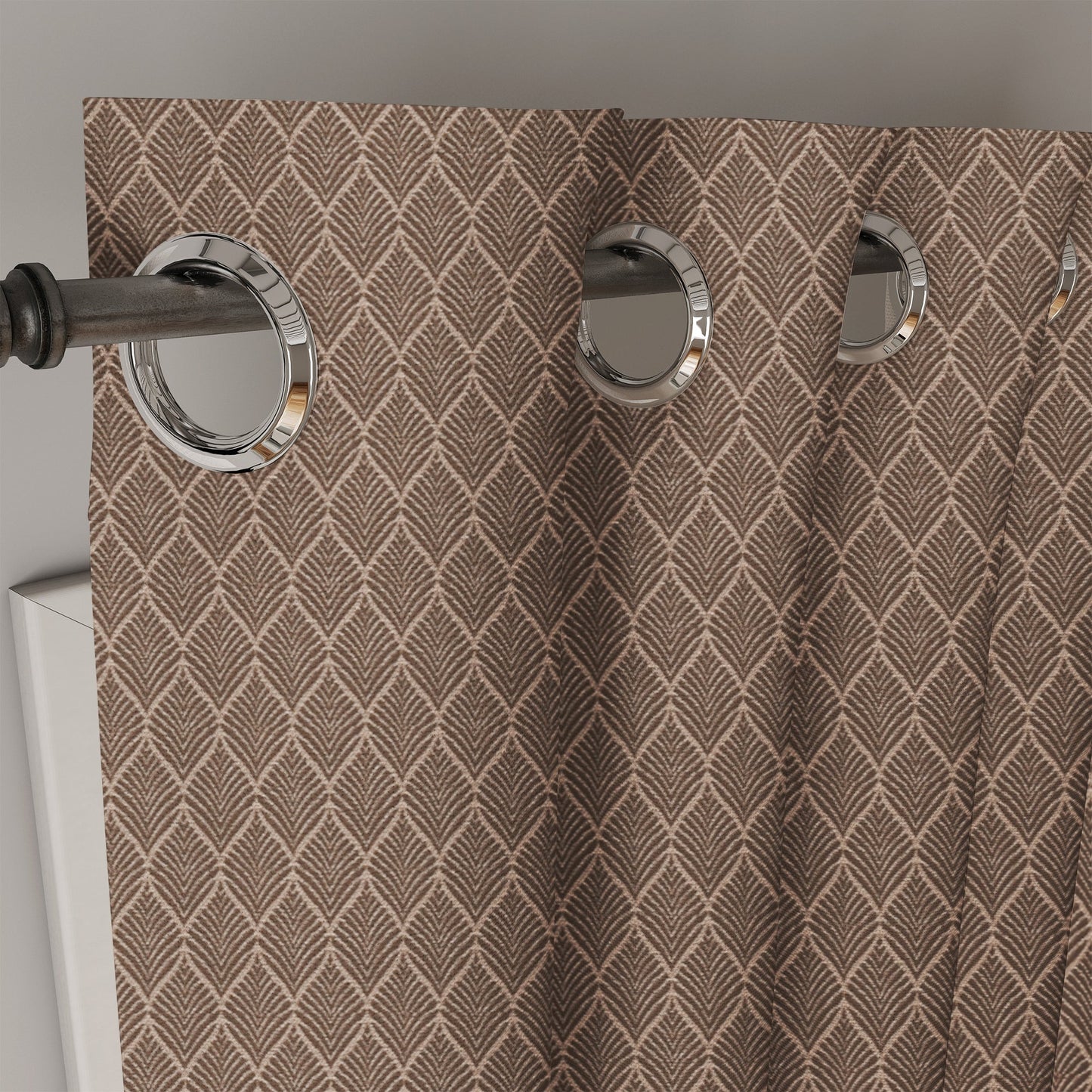 Curtain Street - Twinkle Geometric Curtain (4503) Brown