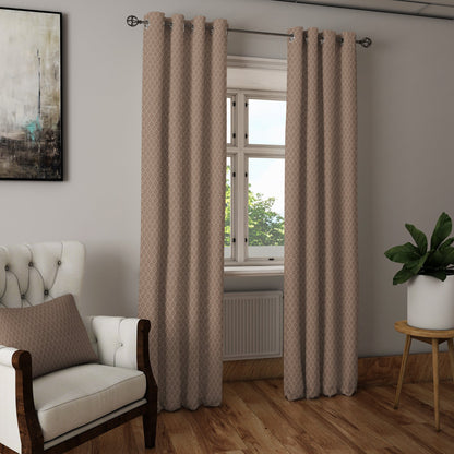Curtain Street - Twinkle Geometric Curtain (4503) Brown