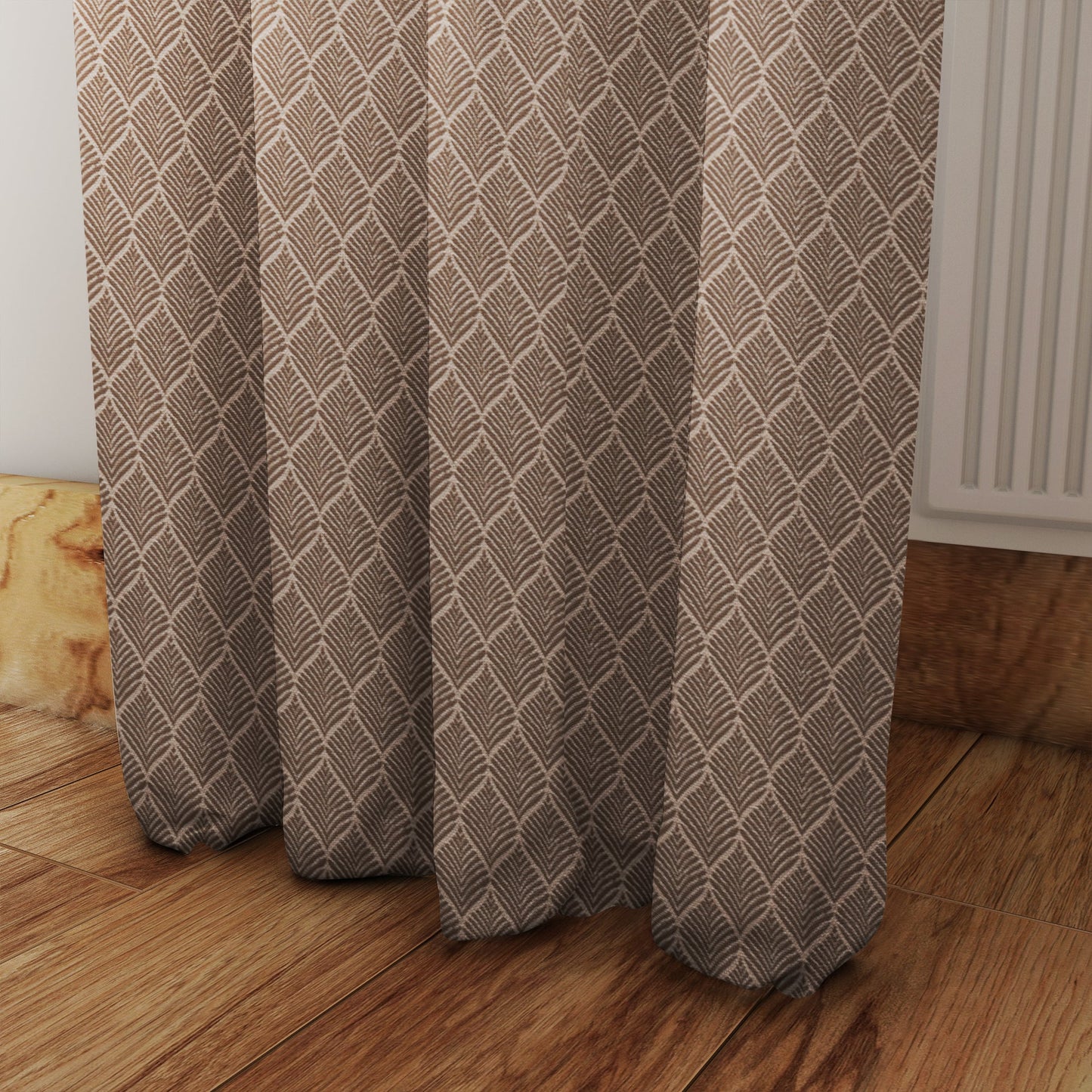 Curtain Street - Twinkle Geometric Curtain (4503) Brown