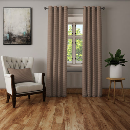 Curtain Street - Twinkle Geometric Curtain (4503) Brown