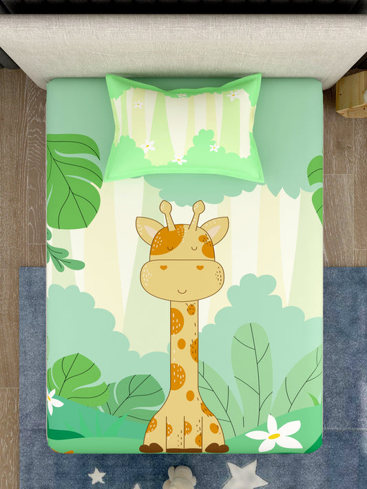 Kids 100% Cotton Single Bedsheet Set