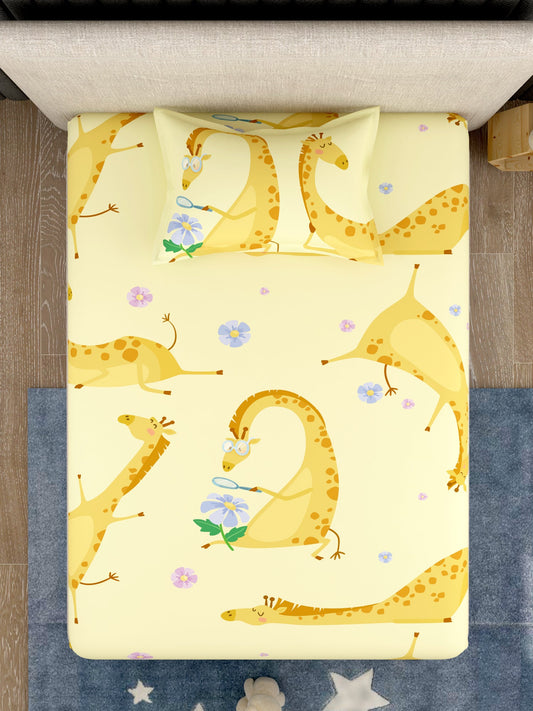 Kids 100% Cotton Single Bedsheet Set