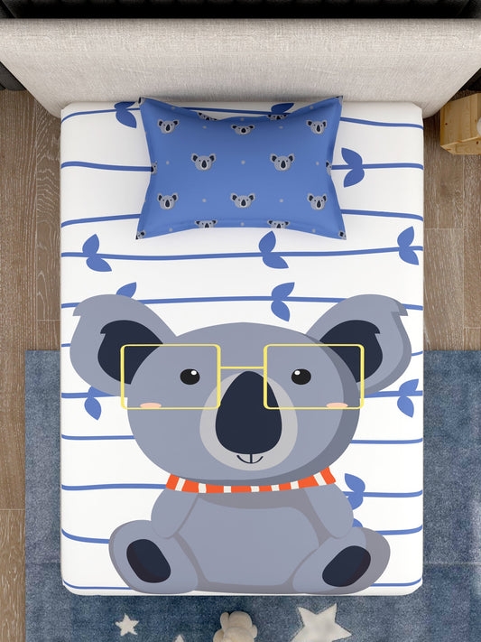 Kids 100% Cotton Single Bedsheet Set