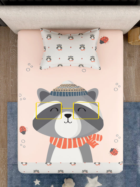 Kids 100% Cotton Single Bedsheet Set