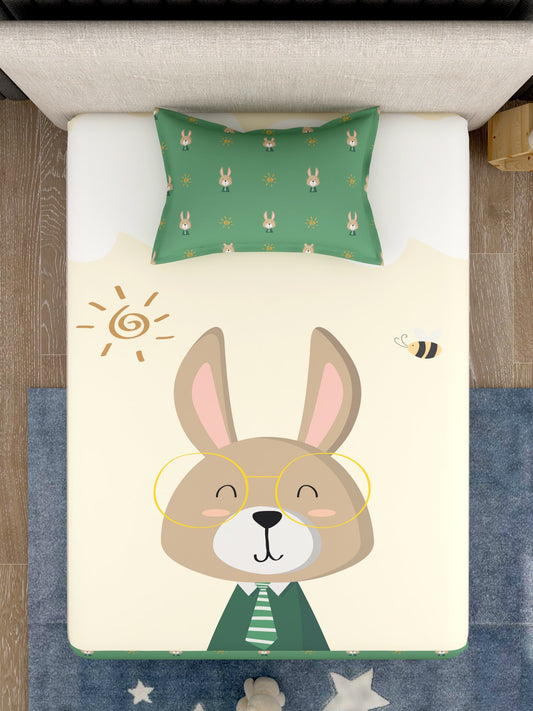 Kids 100% Cotton Single Bedsheet Set