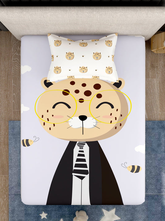 Kids 100% Cotton Single Bedsheet Set