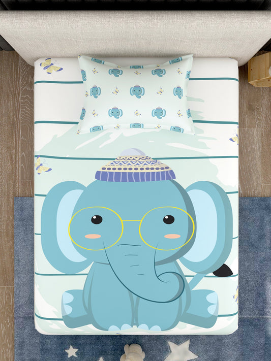 Kids 100% Cotton Single Bedsheet Set