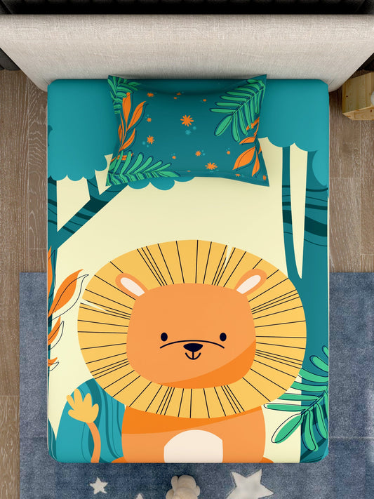 Kids 100% Cotton Single Bedsheet Set
