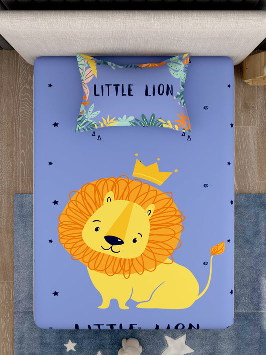 Kids 100% Cotton Single Bedsheet Set