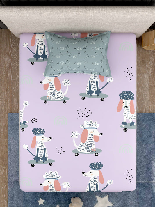 Kids 100% Cotton Single Bedsheet Set
