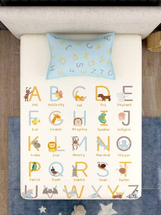 Kids 100% Cotton Single Bedsheet Set