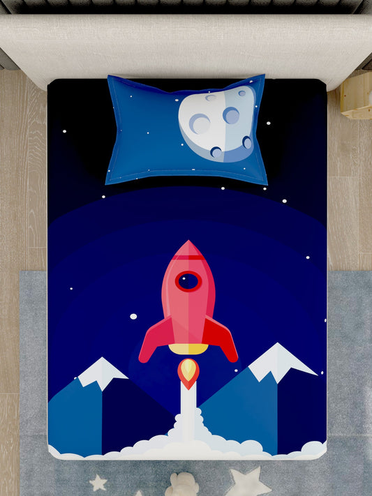 Kids 100% Cotton Single Bedsheet Set