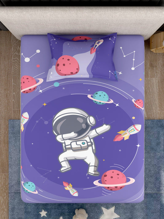 Kids 100% Cotton Single Bedsheet Set