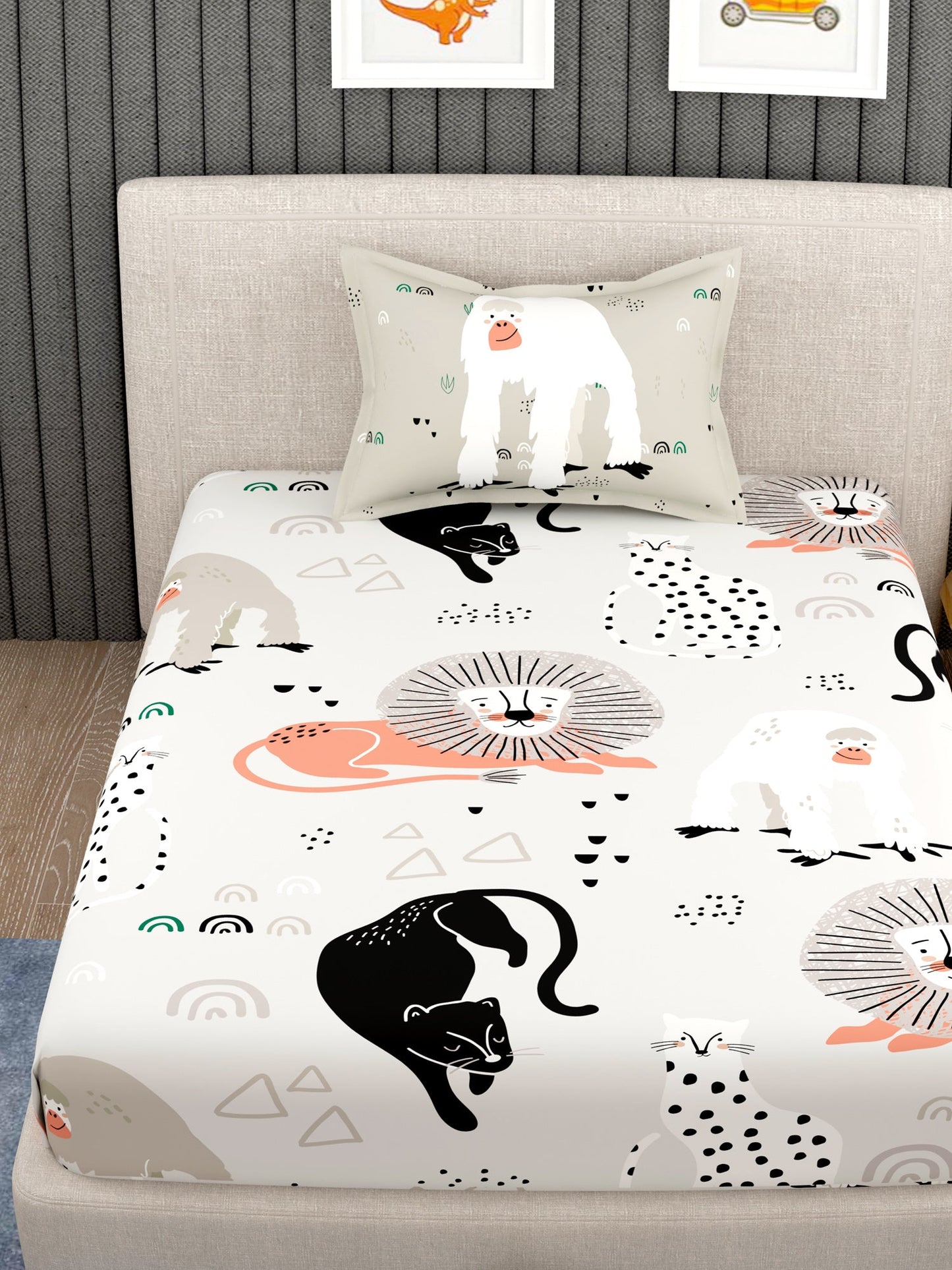 Kids 100% Cotton Single Bedsheet Set