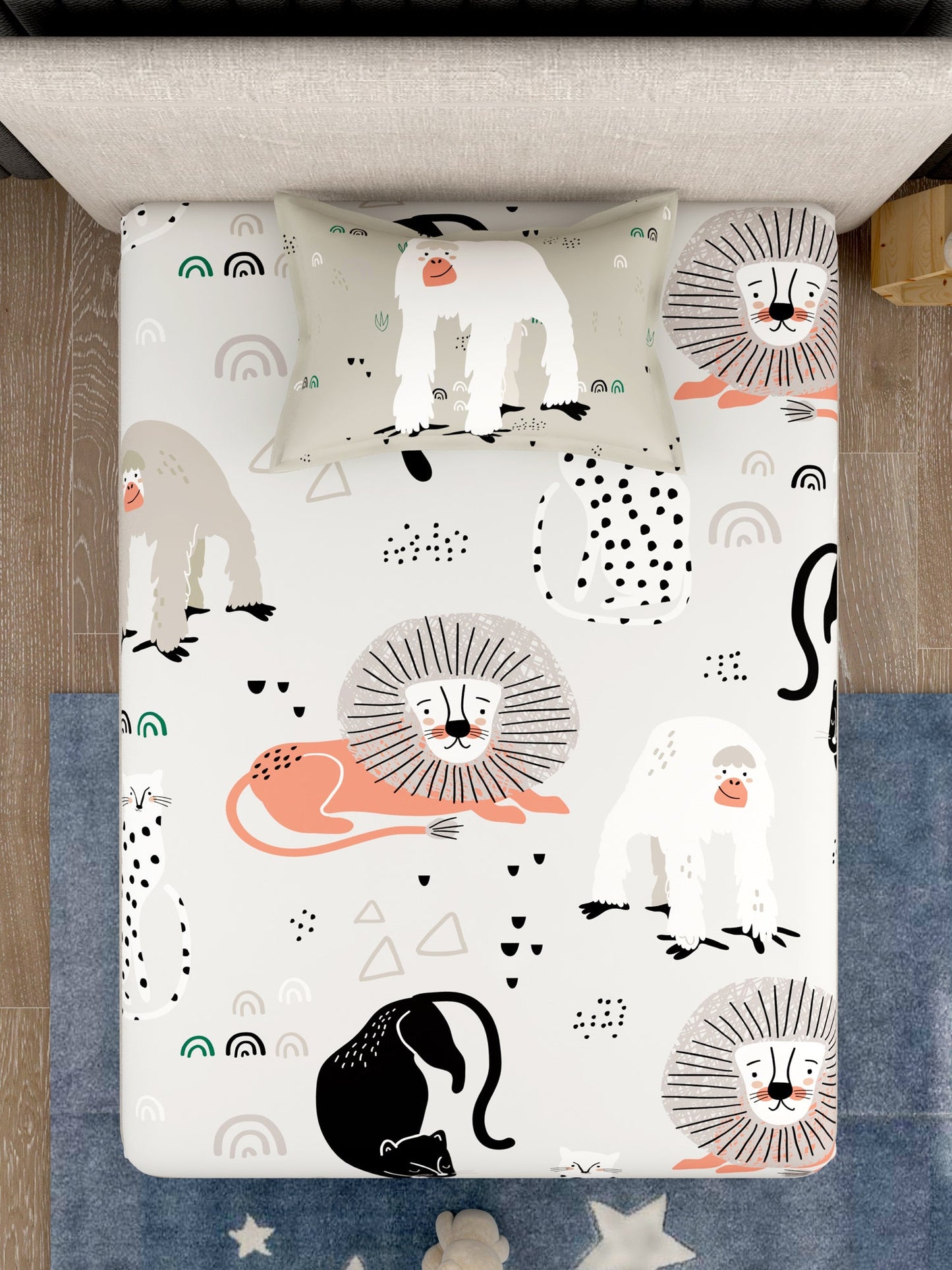 Kids 100% Cotton Single Bedsheet Set