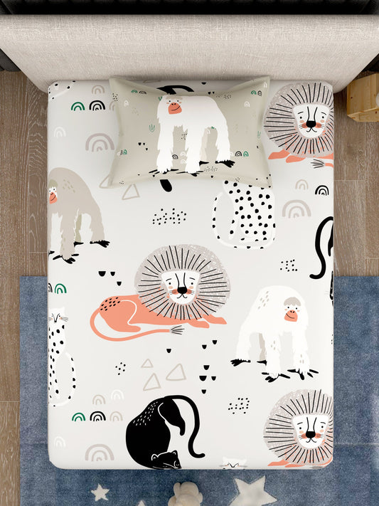 Kids 100% Cotton Single Bedsheet Set