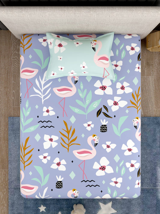 Kids 100% Cotton Single Bedsheet Set
