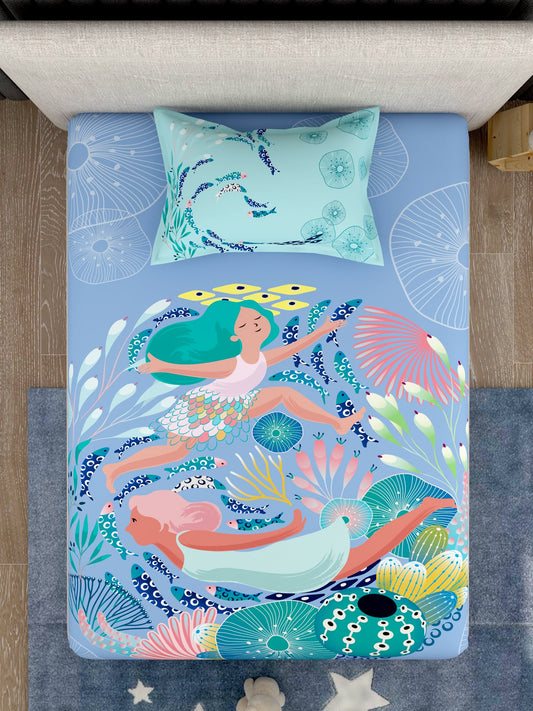 Kids 100% Cotton Single Bedsheet Set