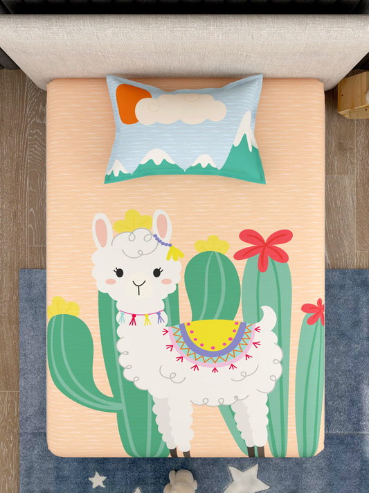 Kids 100% Cotton Single Bedsheet Set