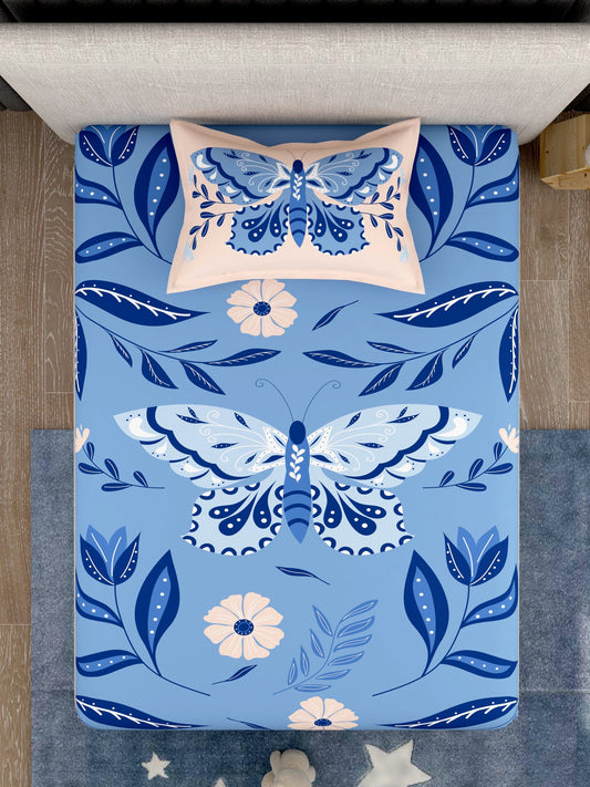 Kids 100% Cotton Single Bedsheet Set