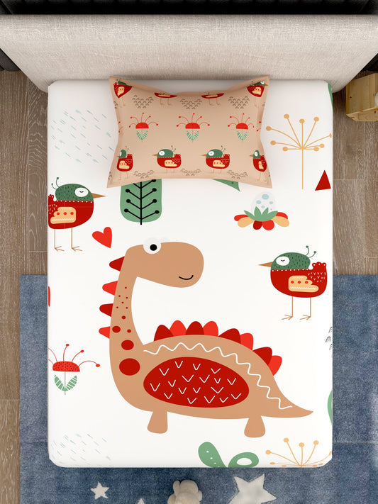 Kids 100% Cotton Single Bedsheet Set
