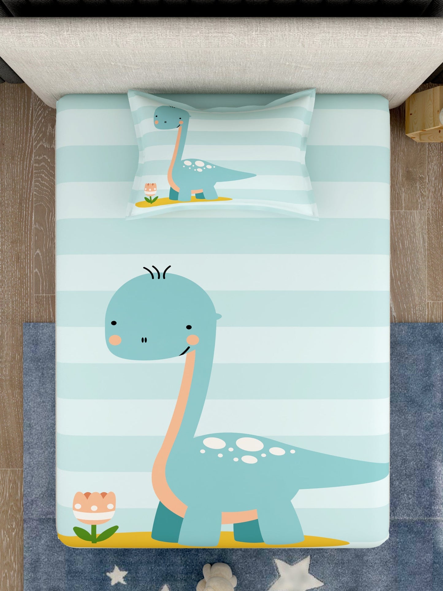 Kids 100% Cotton Single Bedsheet Set