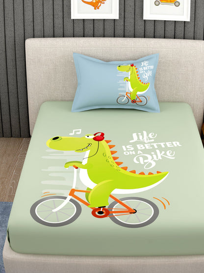 Kids 100% Cotton Single Bedsheet Set