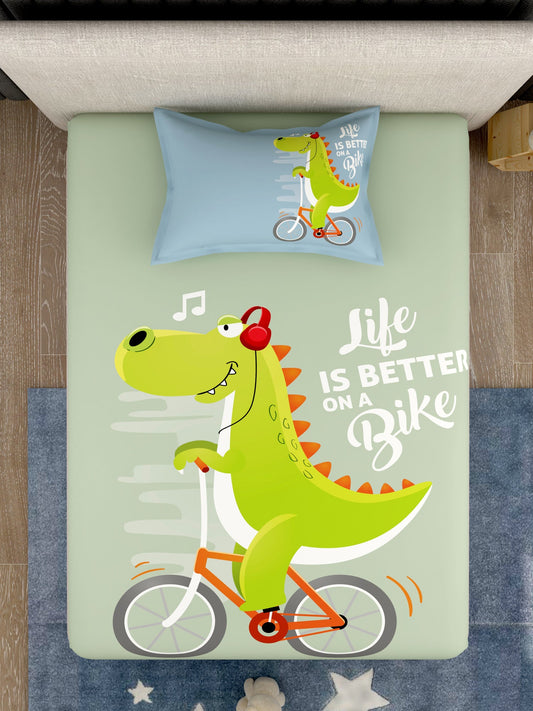 Kids 100% Cotton Single Bedsheet Set