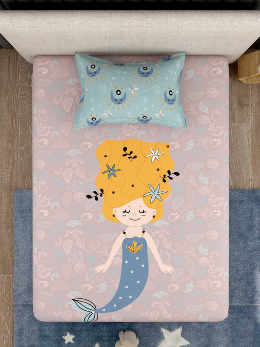 Kids 100% Cotton Single Bedsheet Set