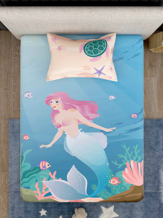 Kids 100% Cotton Single Bedsheet Set