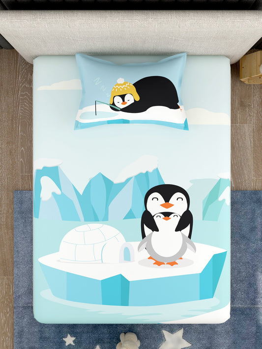 Kids 100% Cotton Single Bedsheet Set