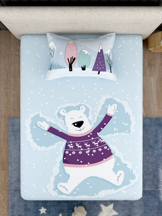 Kids 100% Cotton Single Bedsheet Set