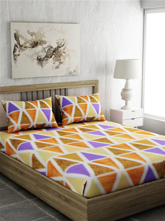 Geometric Print 100% Cotton Bedsheet