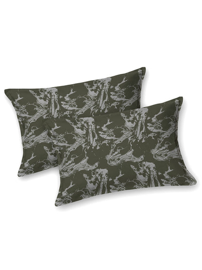 Red and Green Floral Print Double King Cotton Bed Cover/Bed Spread