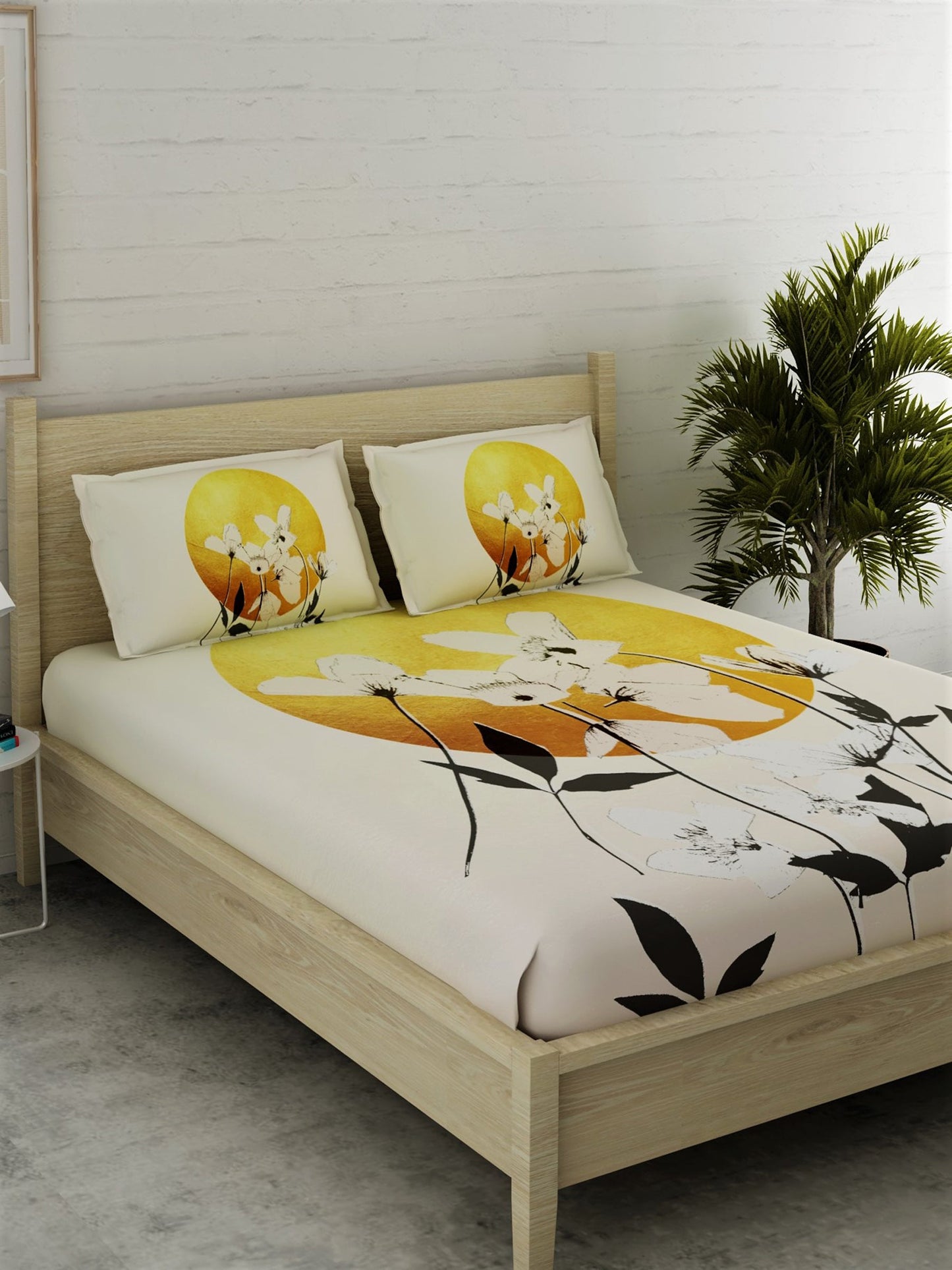 Printed 100% Cotton Super King Bedsheet Set