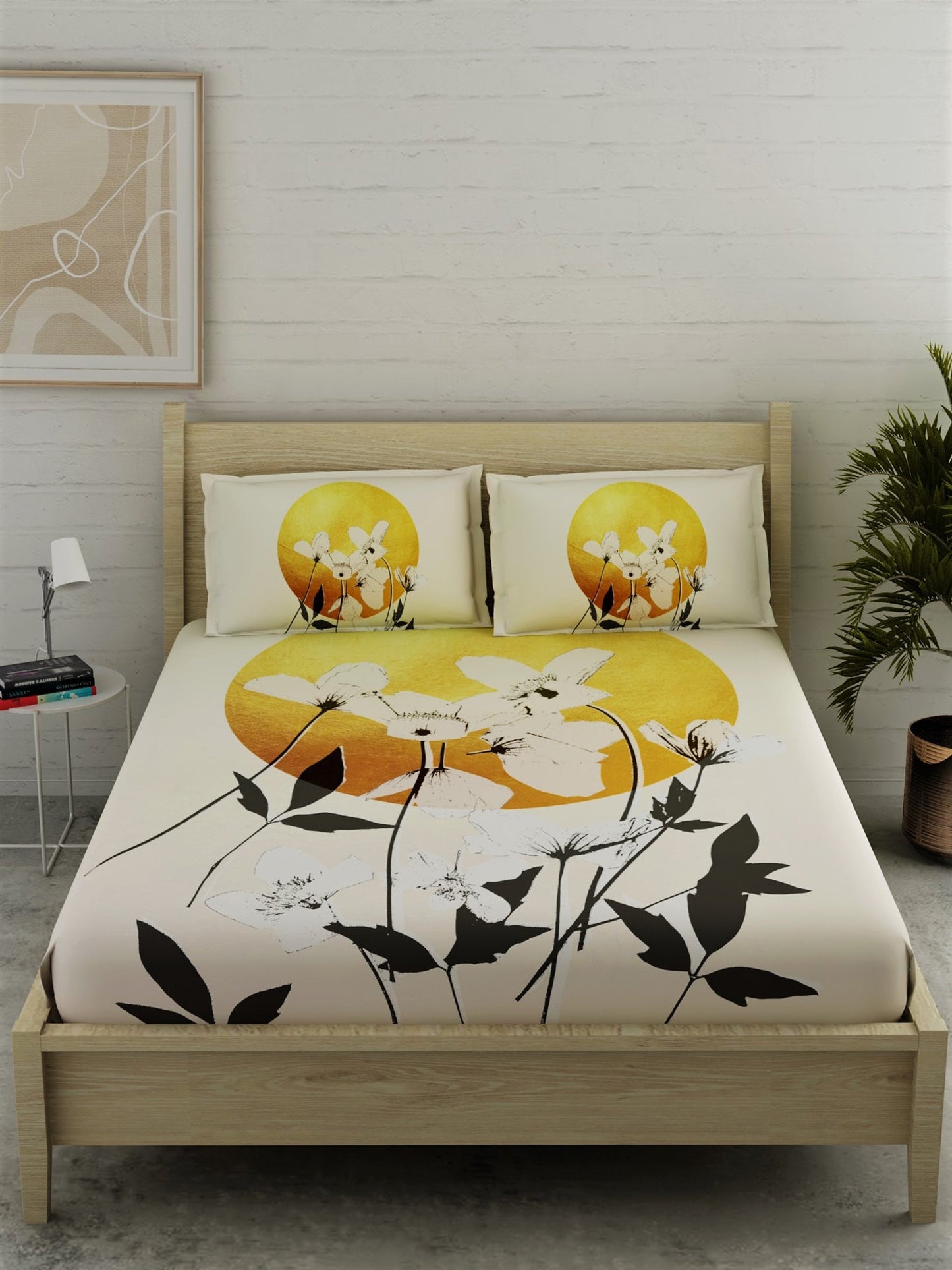 Printed 100% Cotton Super King Bedsheet Set